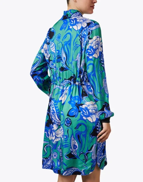 Blue Multi Paisley Print Dress