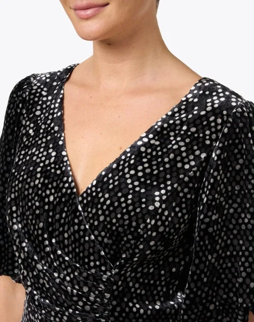 Colette Black Velvet Dot Dress