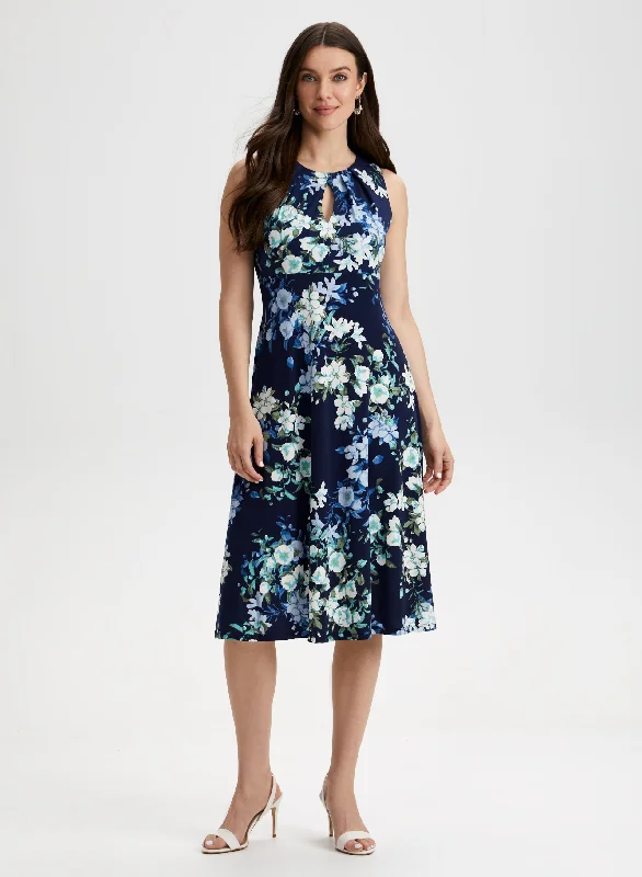 Floral Pleated Dress