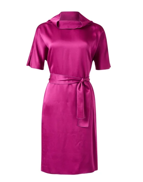 Fuchsia Satin Dress