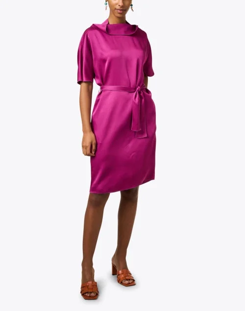 Fuchsia Satin Dress