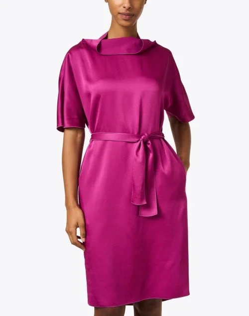 Fuchsia Satin Dress