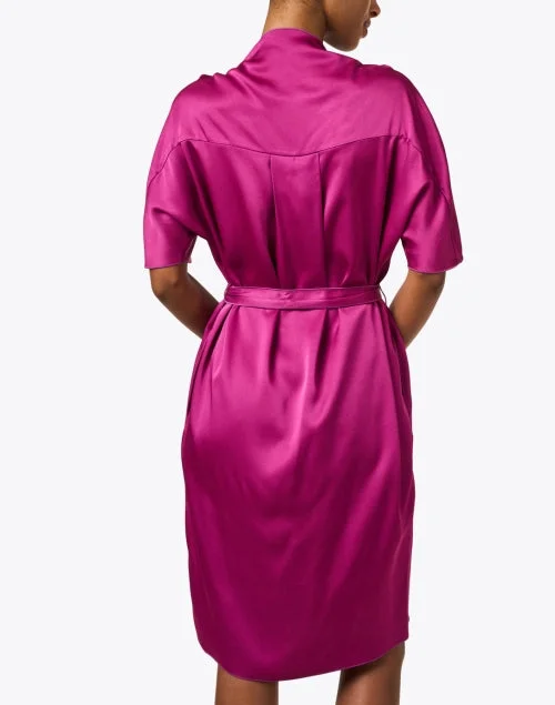 Fuchsia Satin Dress