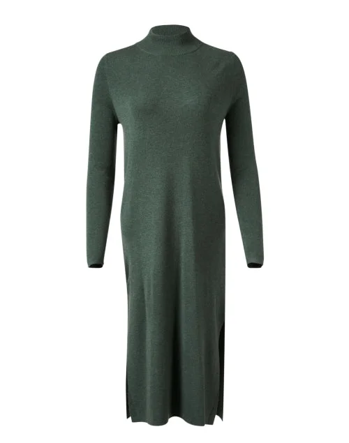 Green Knit Midi Dress