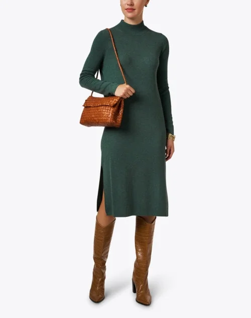 Green Knit Midi Dress