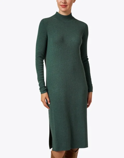 Green Knit Midi Dress