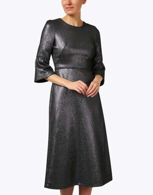 Renata Navy Metallic Midi Dress