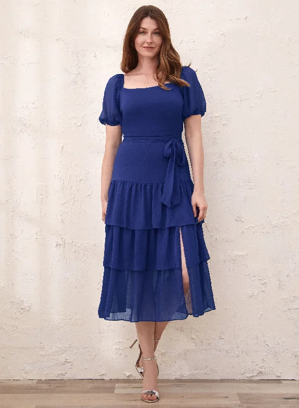 Tiered Puff Sleeve Dress