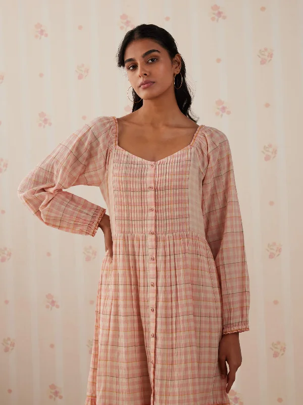 Anne Gingham Midi Dress