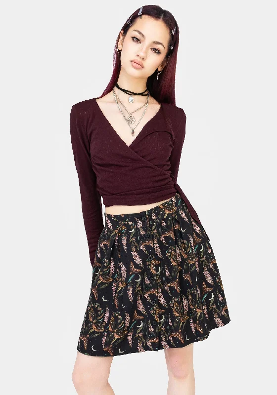 Atropos Button Front Mini Skirt