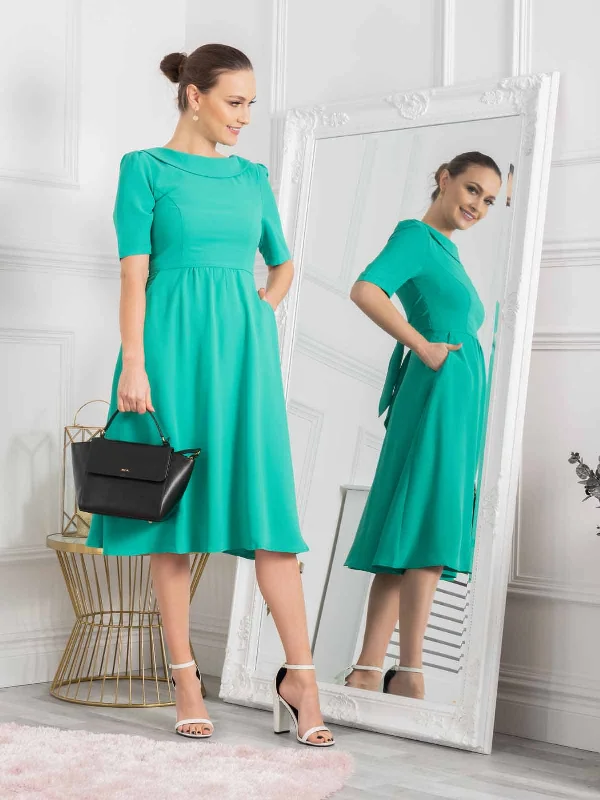 Jolie Moi Gemma Belted Midi Dress, Green