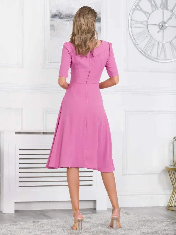 Jolie Moi Gemma Belted Midi Dress, Pink