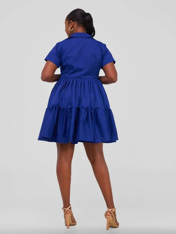 Merli Africa Kilifi Collar Dress - Blue