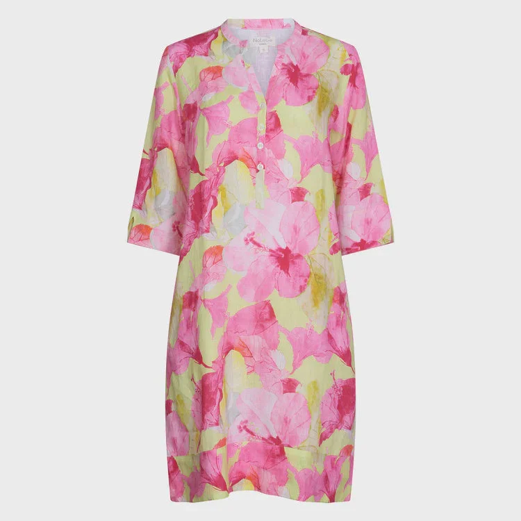 NOLOGO Hibiscus hill classic  print tunic dress