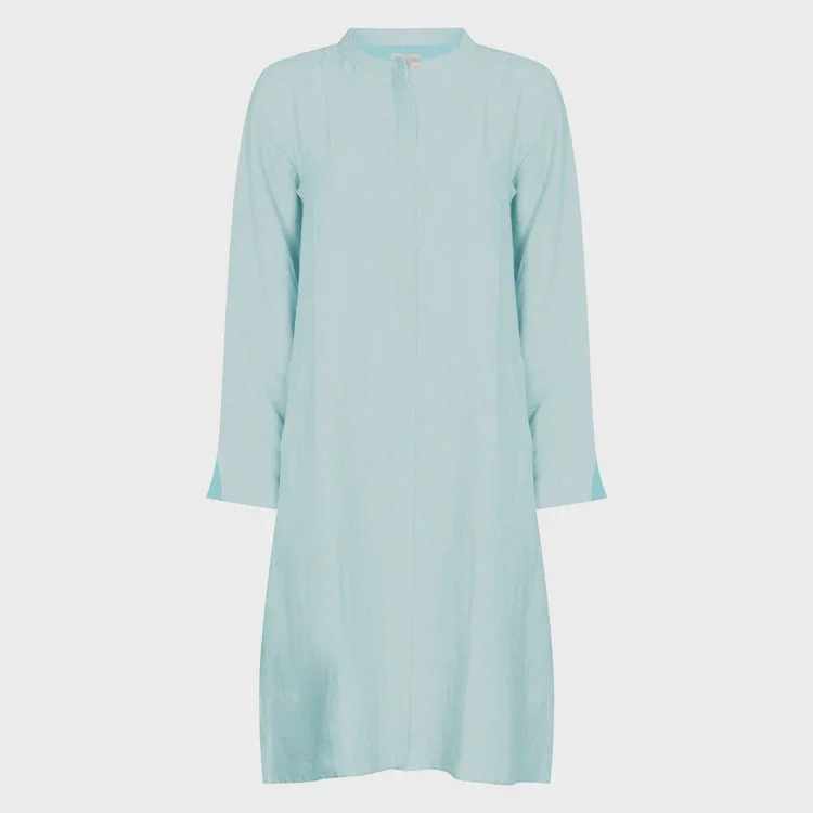 NOLOGO Super mix sky blue linen coat dress