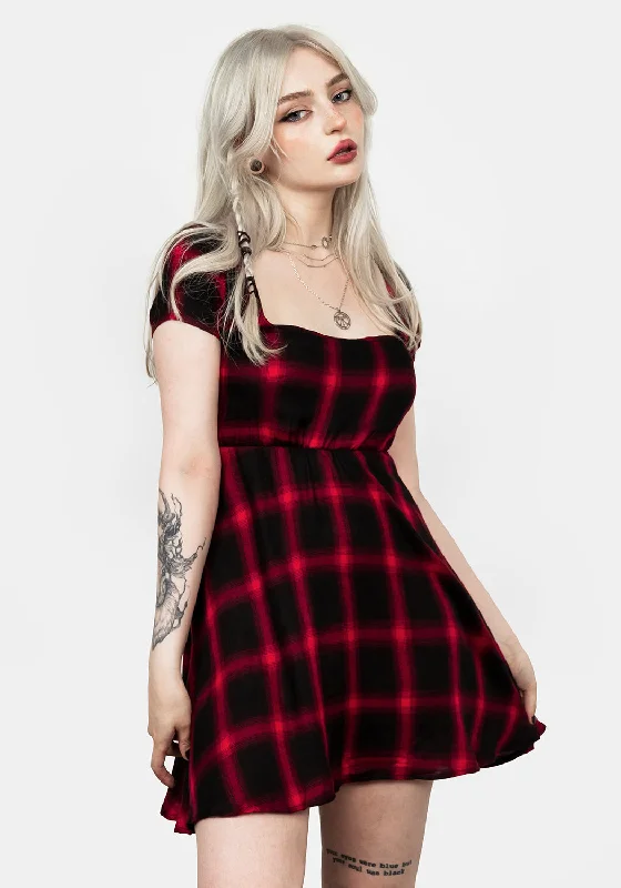 Pennyroyal Red Check Dress