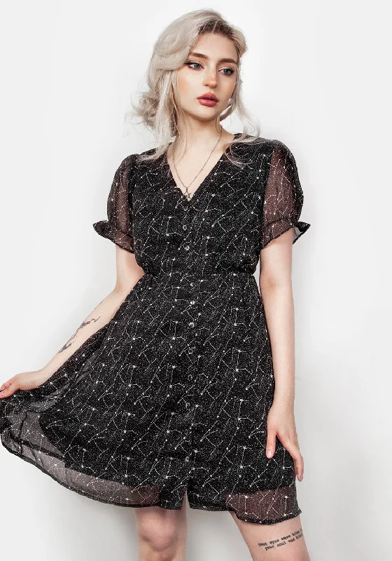 Spectral Button Up Dress