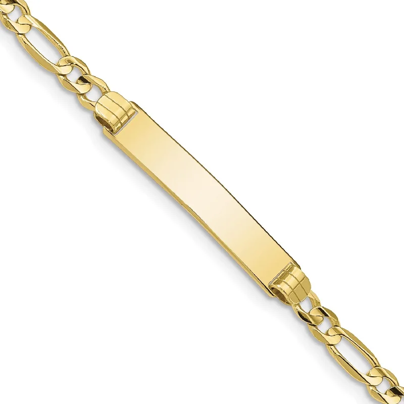 10KT Yellow Gold 7-inch 5.37MM ID Figaro Bracelet