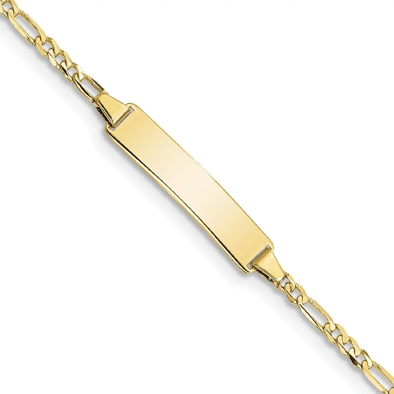 10KT Yellow Gold 7-inch 5MM ID Figaro Bracelet