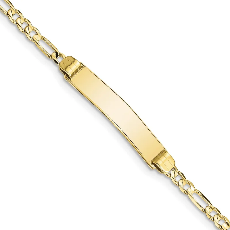 10KT Yellow Gold 8-inch 5.25MM ID Figaro Bracelet