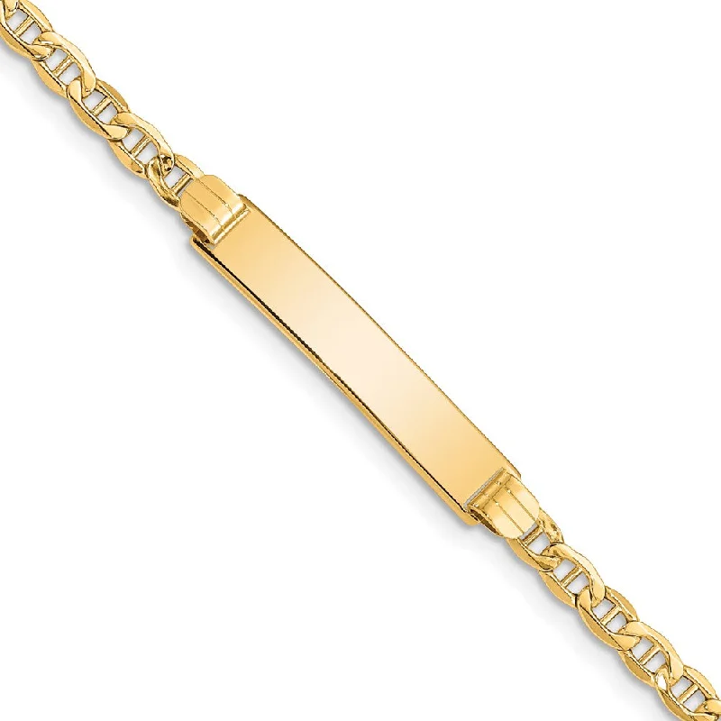 14k Yellow Gold I.D. Bracelet with Lobster Clasp - 7 Inch