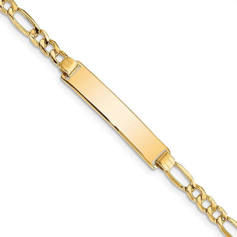 14k Yellow Gold I.D. Bracelet with Lobster Clasp, 7 Inch