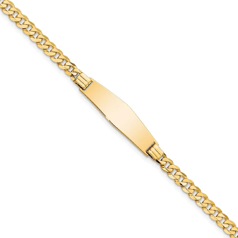 14KT Yellow Gold 8-inch 7.5MM ID Curb Bracelet