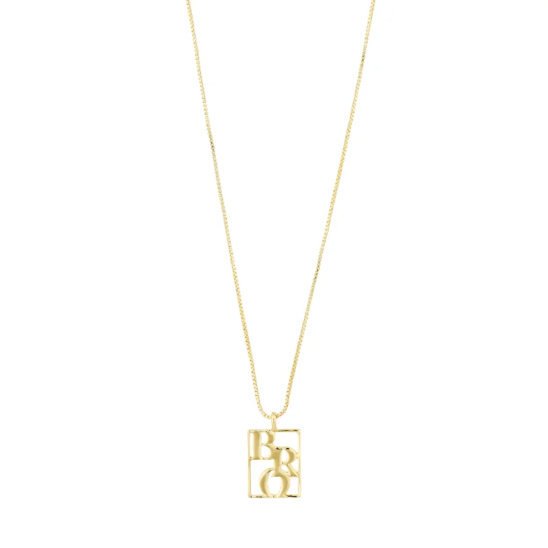 LOVE TAG, recycled BRO necklace gold-plated