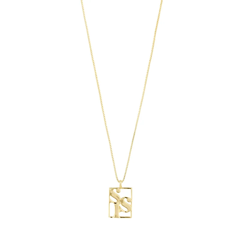 LOVE TAG, recycled SIS necklace gold-plated