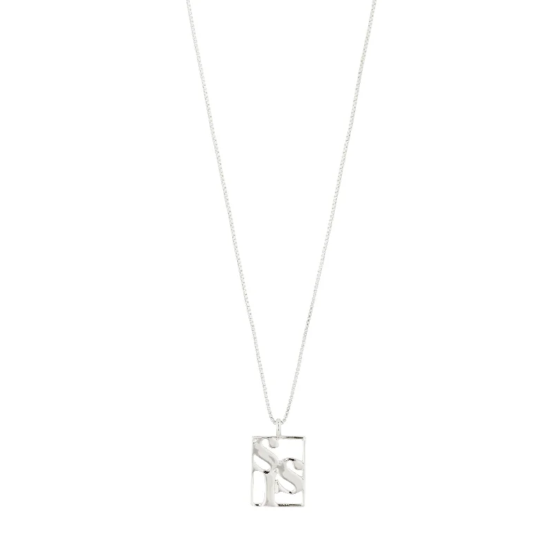 LOVE TAG, recycled SIS necklace silver-plated