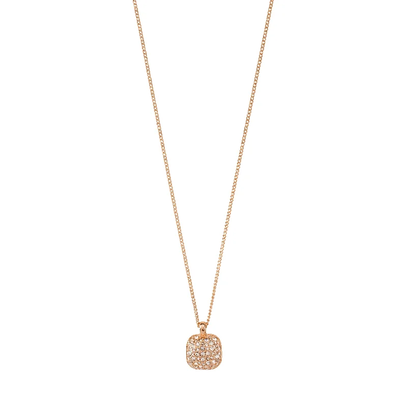 CINDY recycled crystal pendant necklace rosegold-plated