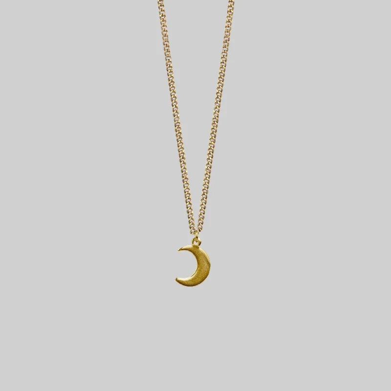 AYSU. Mini Moon Crescent Necklace - Gold