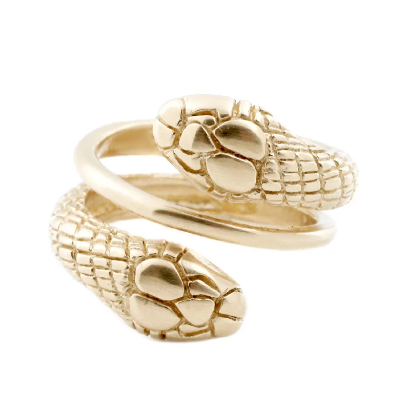 Gold Double Snake Ring