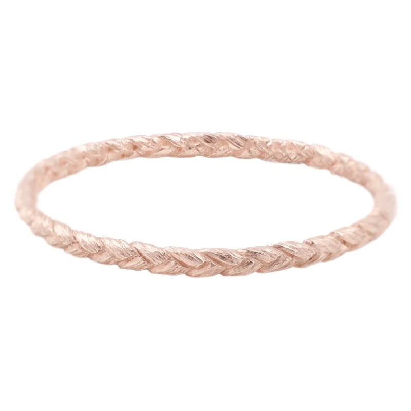 Small Rose Gold Braid Ring