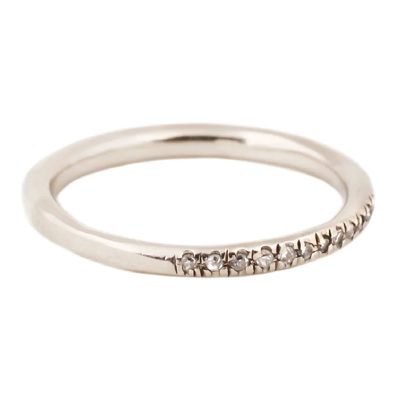 White Diamond Half Eternity Band