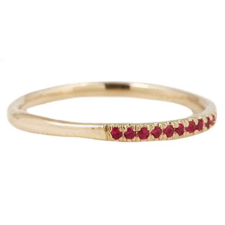 Ruby Half Eternity Band