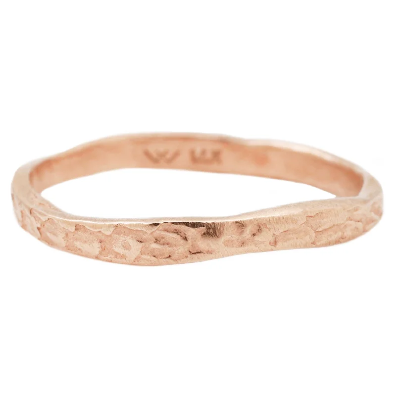 Rose Gold Snakeskin Stacking Band