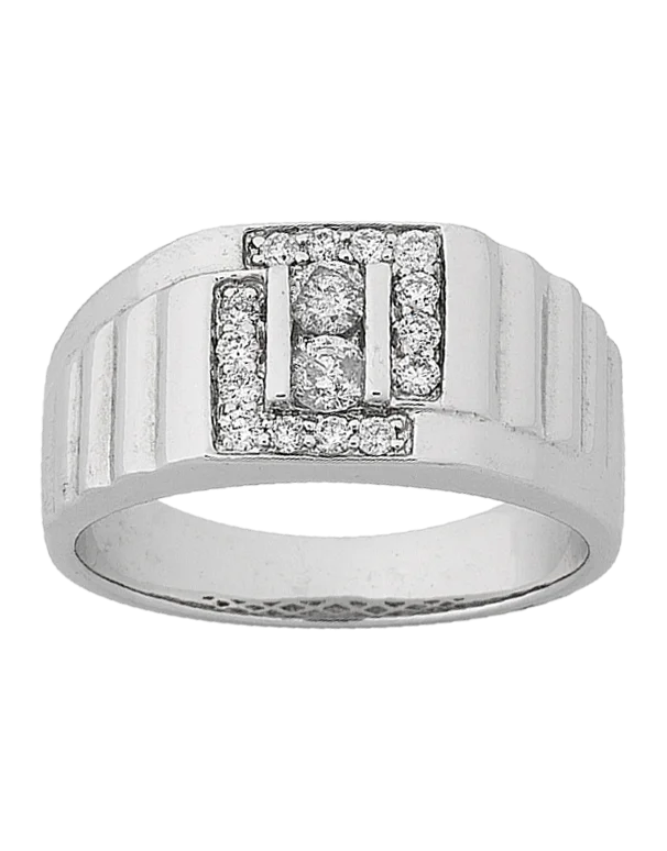 Men's Ring - 10ct White Gold Diamond Ring - 768146