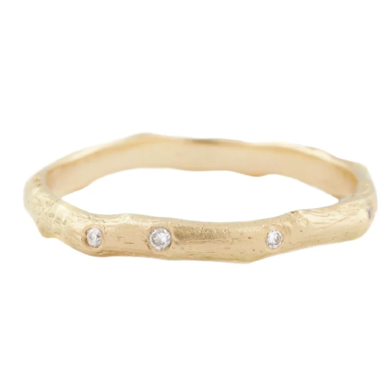 Gold Vine Diamond Band