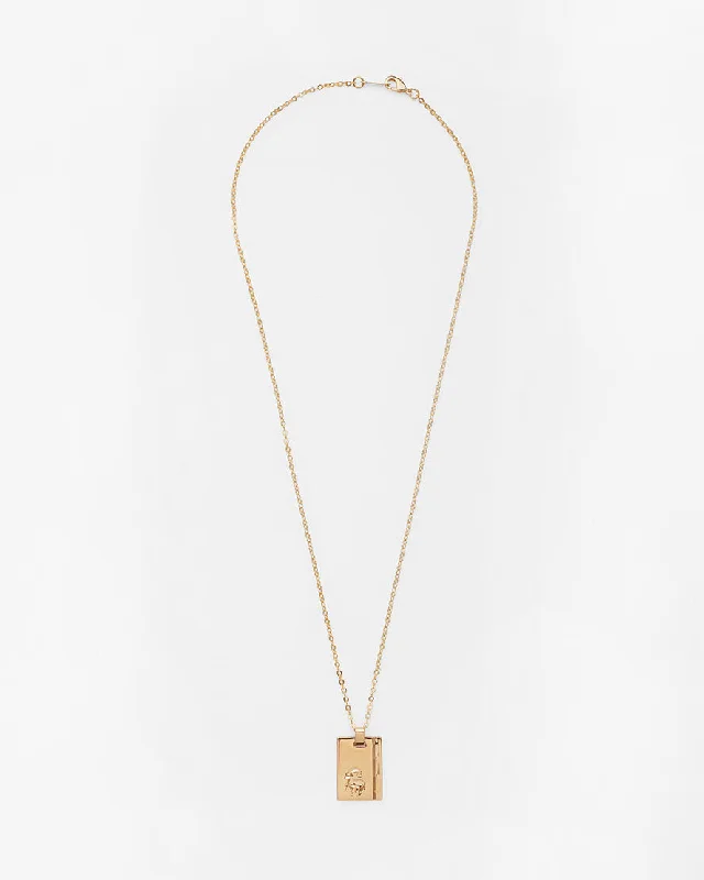 Gold Star Sign Necklace Aries