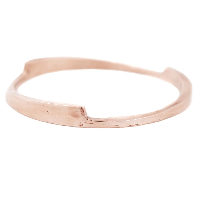 Plain Rose Gold Razor Stack Ring