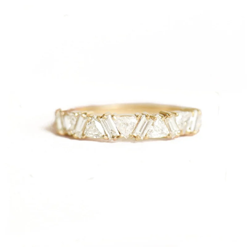 Trillion & Baguette Diamond Mosaic Band