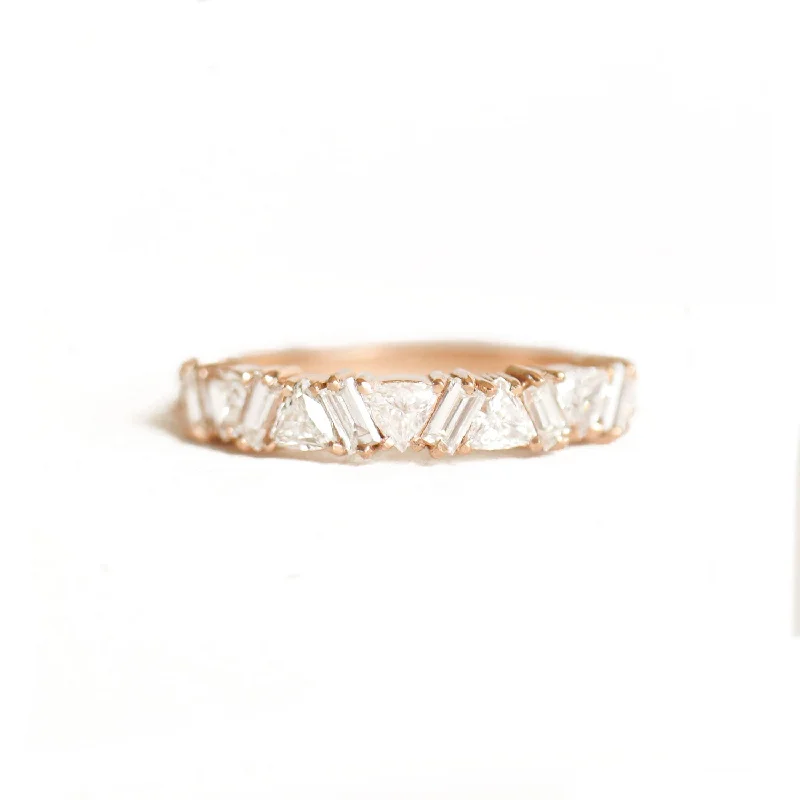 Trillion & Baguette Diamond Mosaic Band