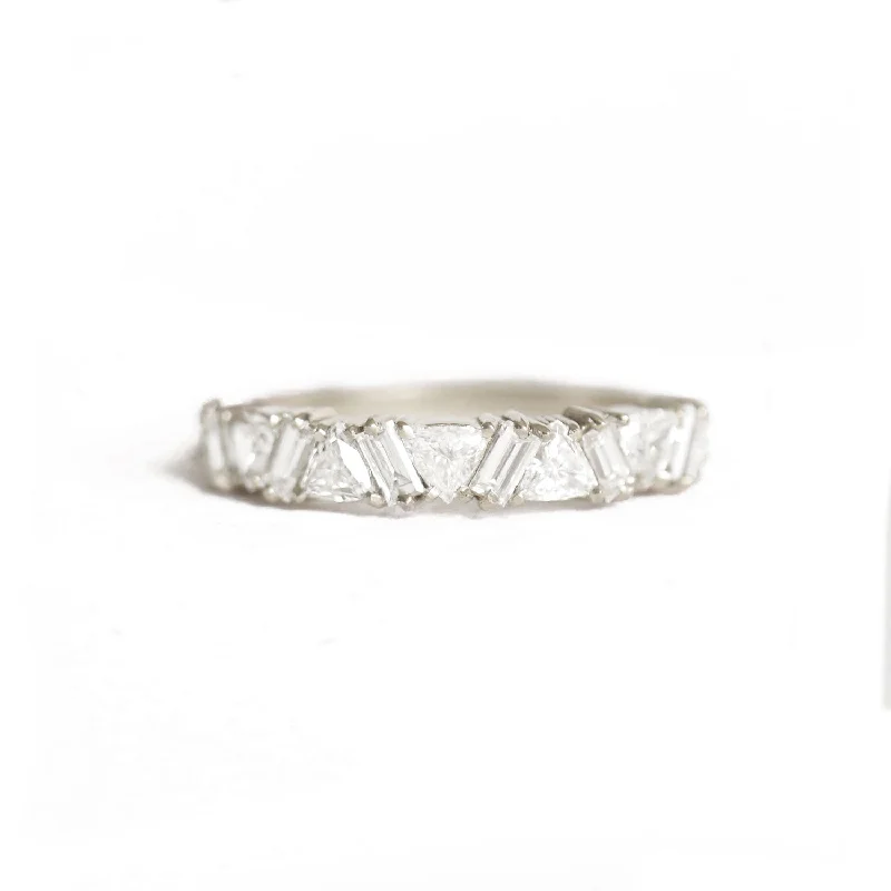 Trillion & Baguette Diamond Mosaic Band