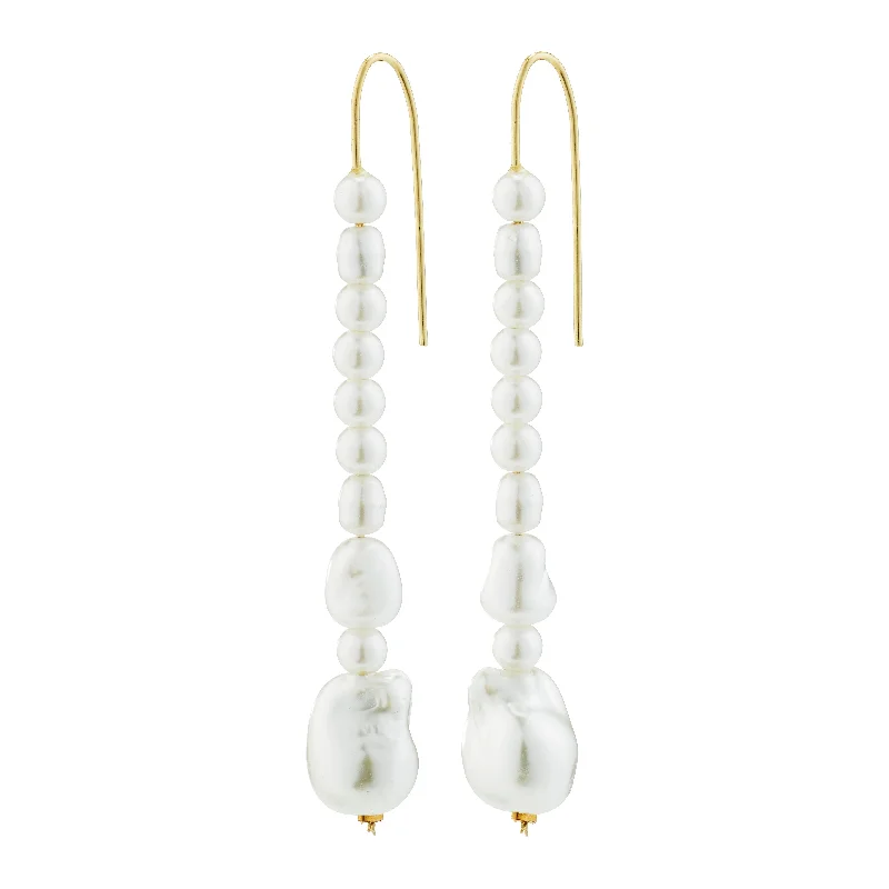 WILLPOWER pearl earrings gold-plated