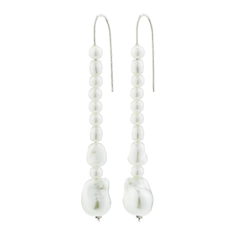 WILLPOWER pearl earrings silver-plated