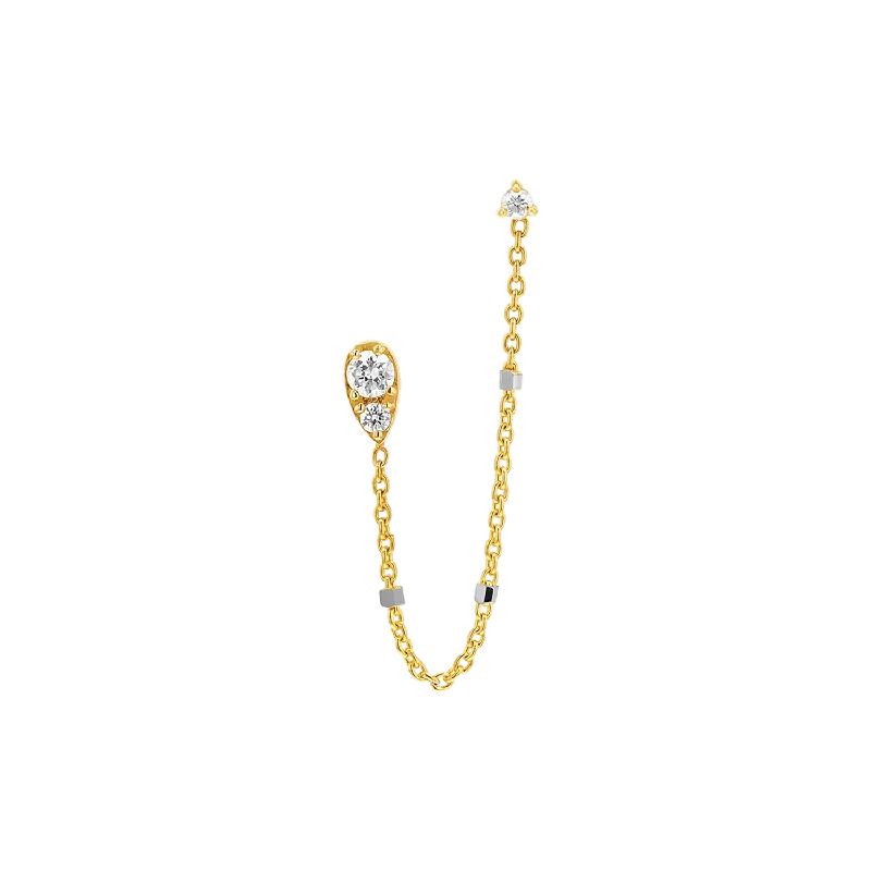 14K Yellow Gold / Single