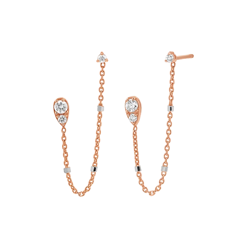 14K Rose Gold / Pair