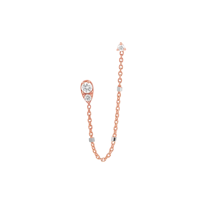 14K Rose Gold / Single