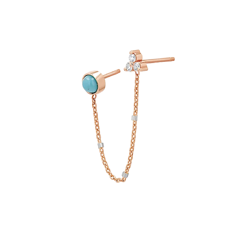 14K Rose Gold / Single